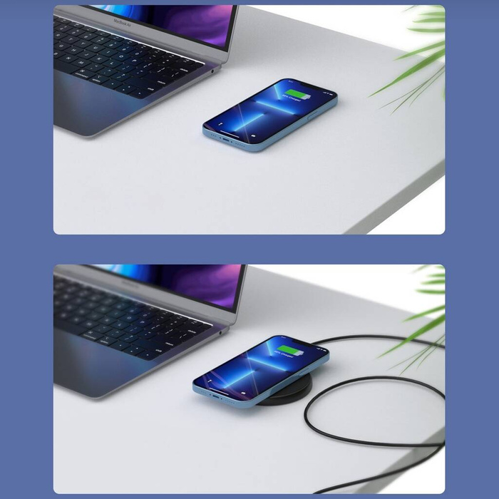 [RETURNED ITEM] Choetech 10W under-counter induction charger + EU charger with power cable black (T590-F)