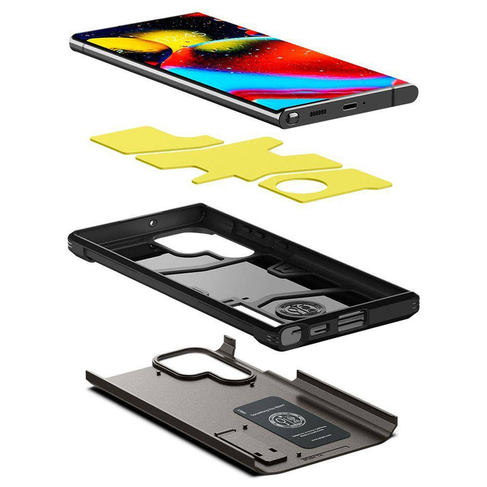 Pouzdro SPIGEN Tough Armor GALAXY S22 ULTRA GUNMETAL