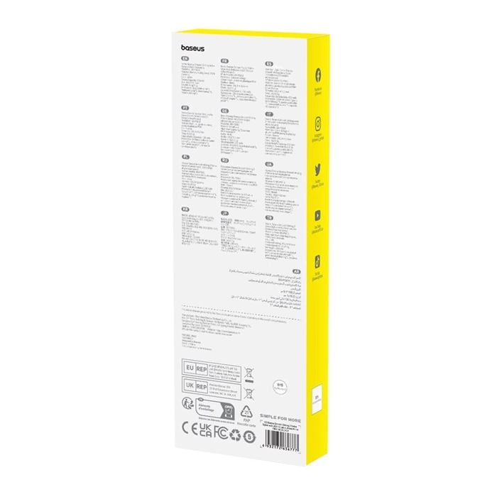 Rysik Baseus Smooth Writing Series z indykatorem LED, wersja aktywna  (Biały)