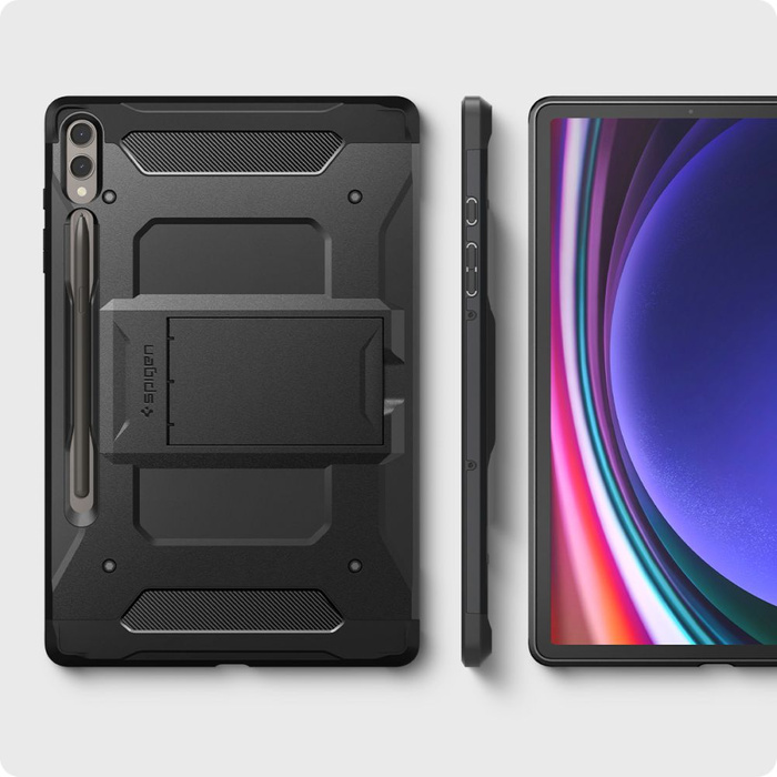 Funda Spigen Tough Armor "pro" Galaxy Tab S9+ Plus 12.4 X810 / X816B Negro Case