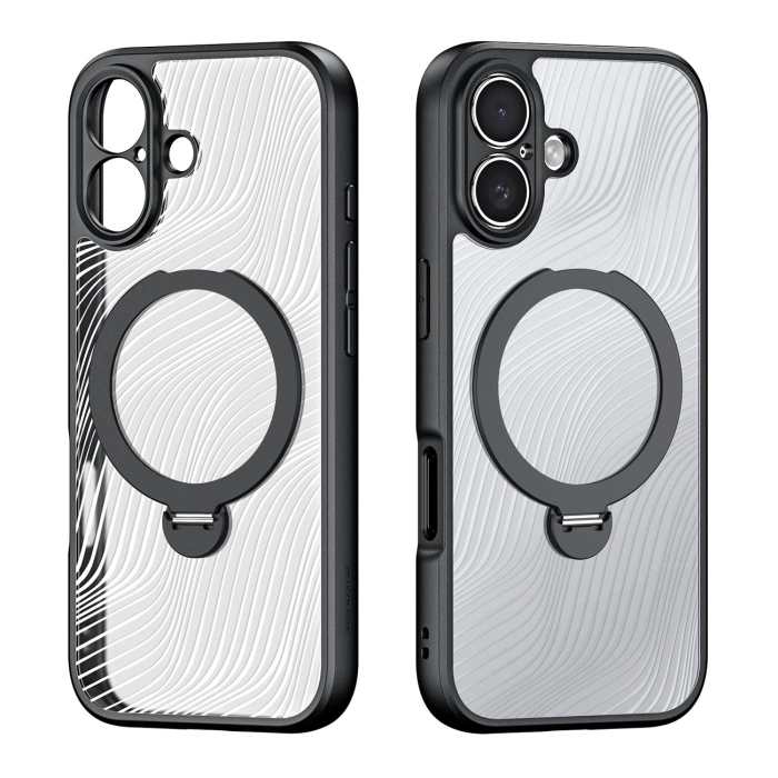 Dux Ducis Aimo Mag Case with Magnetic Ring and Stand for iPhone 17 – Black