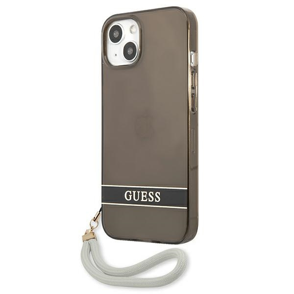Hülle GUESS Apple iPhone 13 Mini Durchsichtige Heftung Schwarz Hartcase