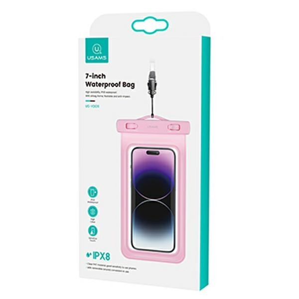 USAMS Obal vodotěsný 7" YD011 růžová/růžová 7FSD1103
