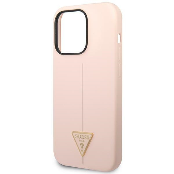 Hülle Guess GUHCP14XSLTGP iPhone 14 Pro Max 6,7" rosa/rosa hartcase Silikon-Dreieck