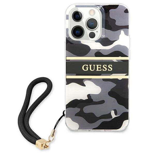Cover Indovina GUHCP13XKCABBK iPhone 13 Pro Max 6.7" nero/nero collezione Camo Strap