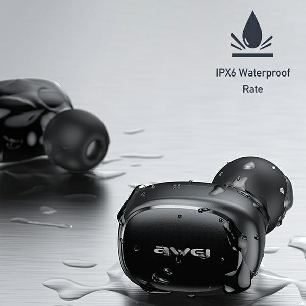 AWEI kopfhörer Bluetooth 5.1 T13 Pro TWS + Dockingstation schwarz/schwarz