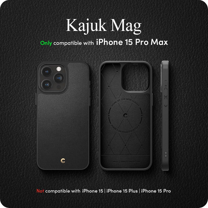 Obal Spigen Cyrill Kajuk Mag MagSafe iPhone 15 Pro Max Black Case