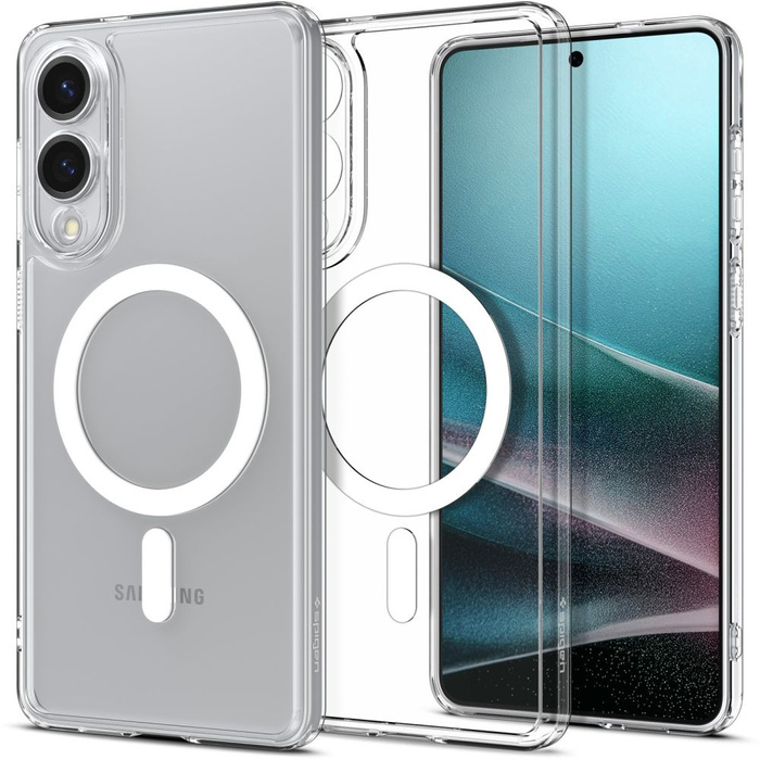FUNDA SPIGEN ULTRA HYBRID MAG MAGSAFE GALAXY S25 EDGE TRANSPARENTE/BLANCA