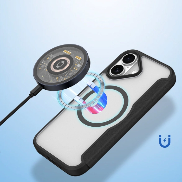 Dux Ducis Skin X Pro iPhone 17 Hülle mit Wallet, MagSafe kompatibel - Schwarz