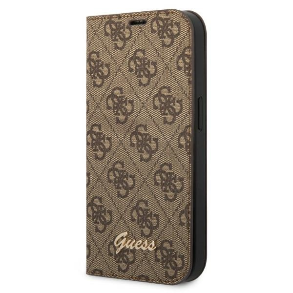 Guess GUBKP14SHG4SHW iPhone 14 6.1" brown/brown book 4G Vintage Gold Logo