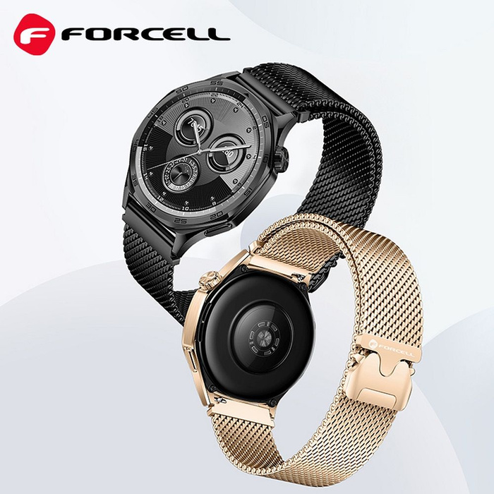 Pasek do Samsung Galaxy Watch Forcell F-Design FS10 magnetyczny stal 22 mm złoty