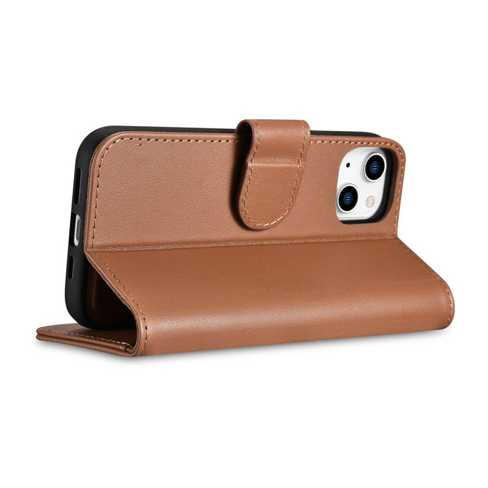 iCarer Wallet Case 2in1 iPhone 14 Flip Leather Anti-RFID Brown (WMI14220725-BN)