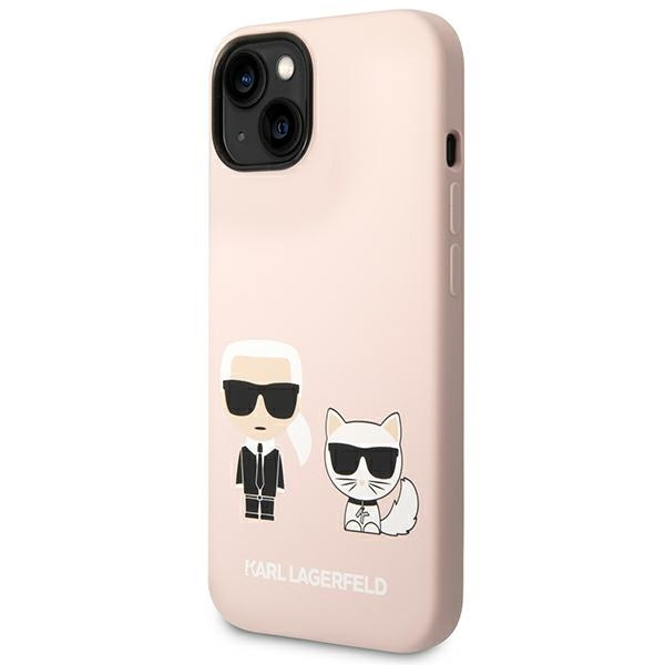 Karl Lagerfeld KLHMP14SSSKCI iPhone 14 6.1" hardcase light pink/light pink Silicone Karl & Choupette MagSafe