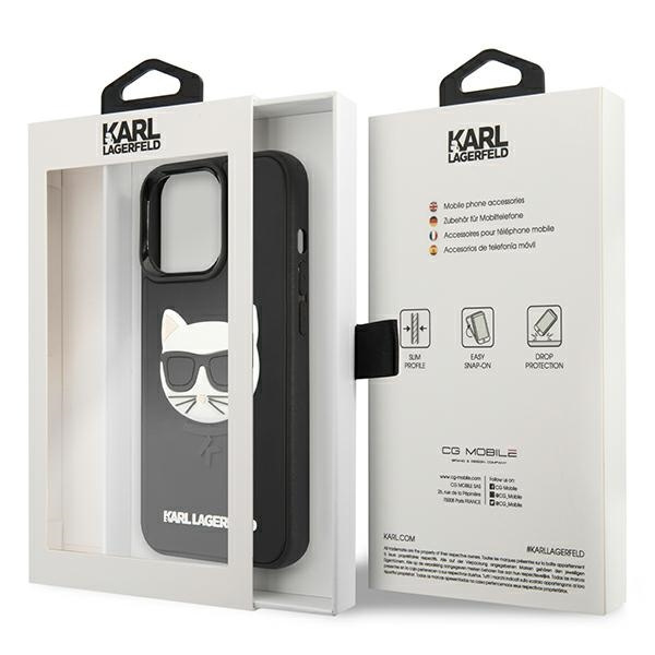 Coque KARL LAGERFELD Apple iPhone 13 13 Pro 3D Rubber Choupette Black Hardcase