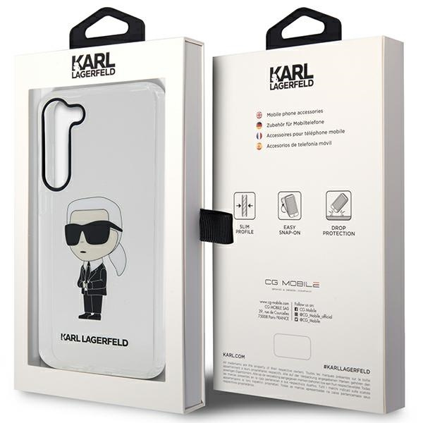 Obal Karl Lagerfeld Klhcs23shniktct S23 S911 Transparent Hardcase Ikonik Karl Lagerfeld Case