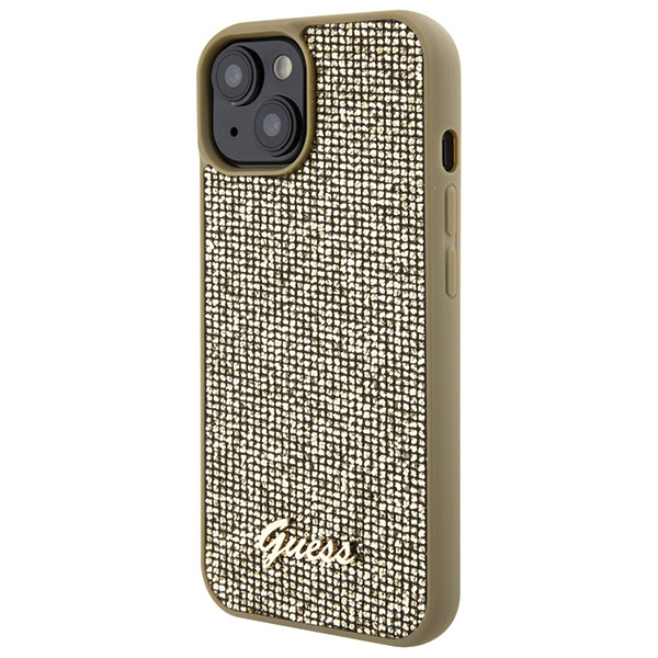 Etui Guess GUHCP15SPMSDGSD iPhone 15 6.1" złoty/gold hardcase Disco Metal Script Case