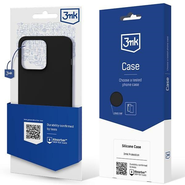3mk Silicona Case iPhone 12/12 Pro 6.1" negro/negro
