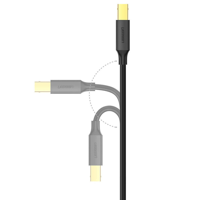 Ugreen kabel USB typ B pro tiskárnu (samec) - USB 2.0 (samec) 480 Mb/s 1 m černý (US135 20846)