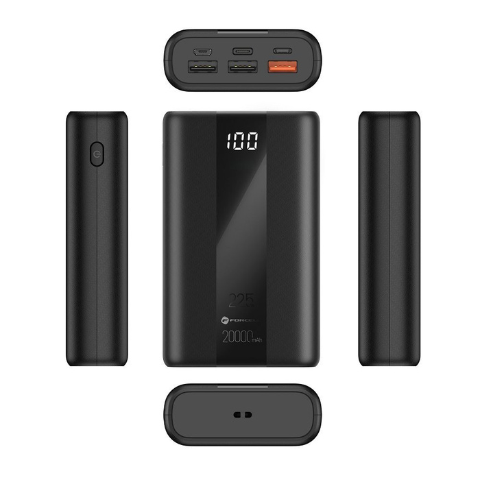 Powerbank Forcell F-Energy Energo P20K2 QC3.0 PD 3A 22,5W 20000 mAh czarny 0INT