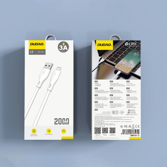 Cavo Dudao Cavo USB / Lightning 5A 2m bianco (L2L 2m bianco)