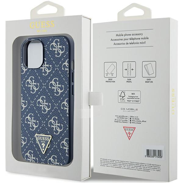 Etui Guess GUHCP15MPG4GPB iPhone 15 Plus / 14 Plus 6.7" niebieski/blue hardcase 4G Triangle Metal Logo Case