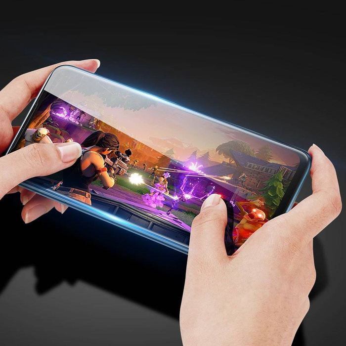 Dux Ducis 9D Tempered Glass strapazierfähiges 9H Tempered Glass Vollbild mit Rahmen Motorola Moto G8 Power schwarz