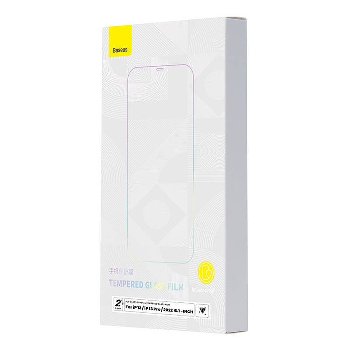 Baseus Crystal Tempered Glass 0.3mm for iPhone 14/13/13 Pro (2pcs)
