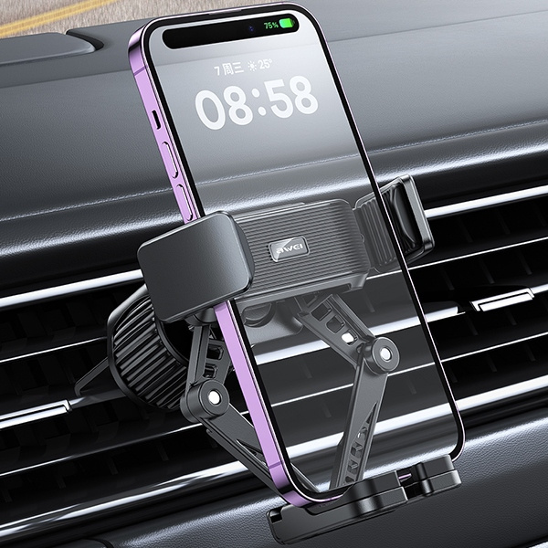 AWEI grawitacyjny uchwyt samochodowy X39 do kratki wentylacyjnej czarny/black