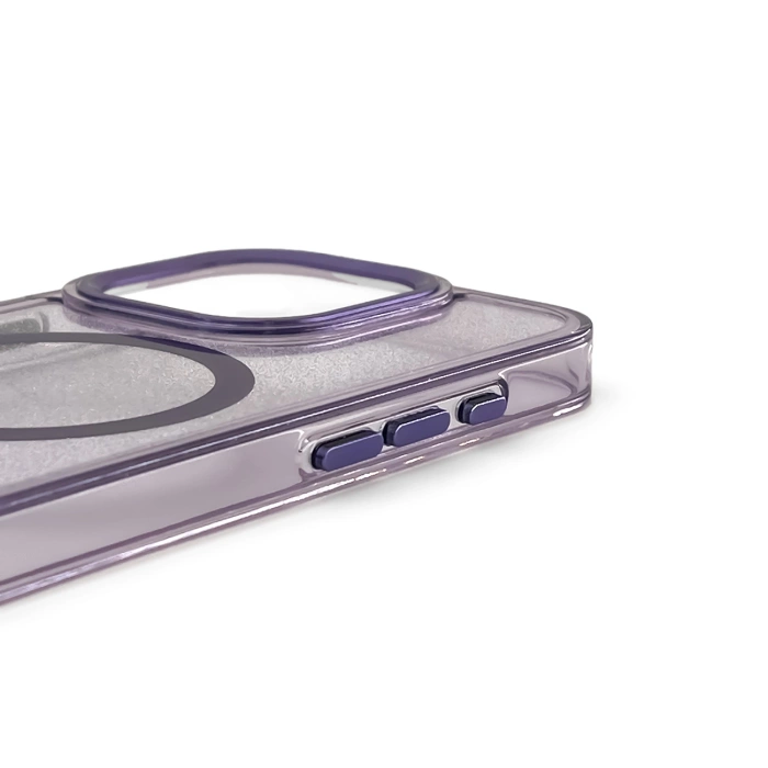 Glitter Case MagSafe for iPhone 16 Pro Max - purple with glitter