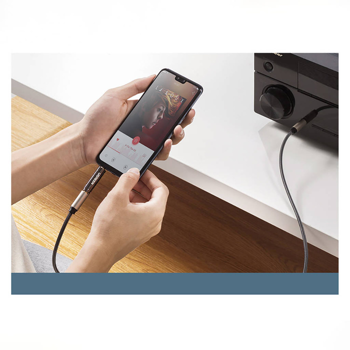 Ugreen adaptateur audio de 3,5 mm (mâle) à mini jack 6,35 mm (femelle) gris (AV168)