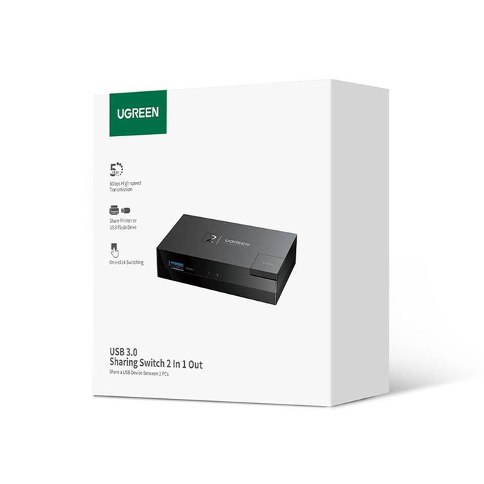 Interruttore bidirezionale USB 3.0 Ugreen CM618 - nero