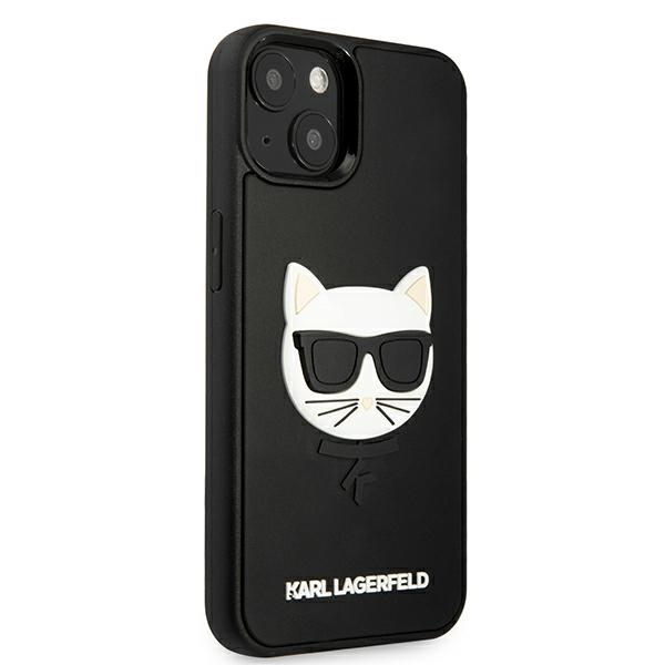 Pouzdro KARL LAGERFELD Apple iPhone 13 Mini 3D Gumová Choupette Black Hardcase