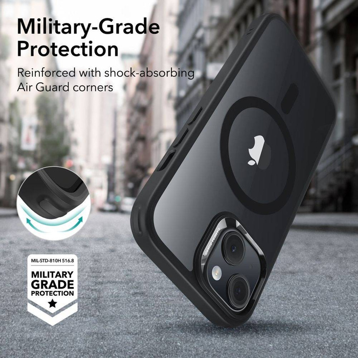 Hülle Esr Ch Halolock MagSafe iPhone 15 Klar/Schwarz Case