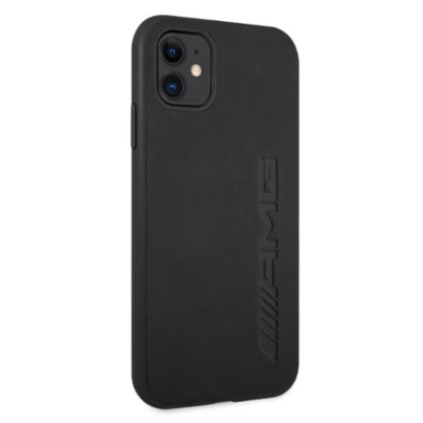 AMG AMHCN61DOLBK iPhone 11 6.1" black/black hardcase Leather Hot Stamped