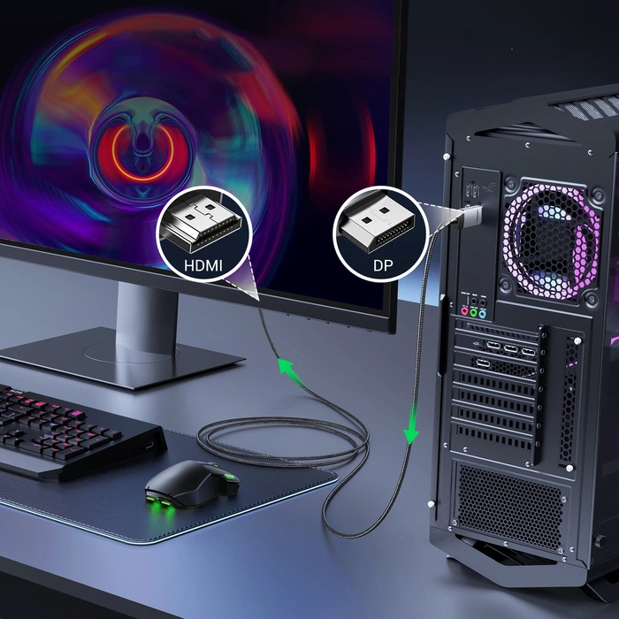 Câble Port d'affichage vers HDMI Ugreen DP119 4K, 2m, unidirectionnel