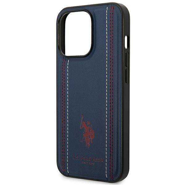 US Polo USHCP14XPFAV iPhone 14 Pro Max 6.7" navy/navy blau Leder Naht