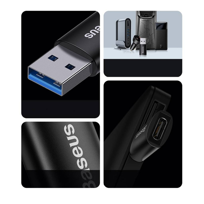 Baseus Série Ingenuity Mini Adaptateur OTG USB 3.1 à Type-C Noir