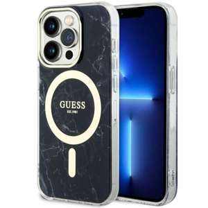 Cover Guess GUHMP14XPCUMAK iPhone 14 Pro Max 6,7" nero/nero durocase Marmo MagSafe Case