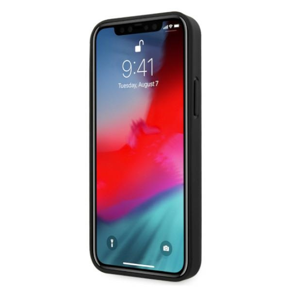 Pevné čierne puzdro BMW Apple iPhone 12 Pro Max Puzdro Deboss