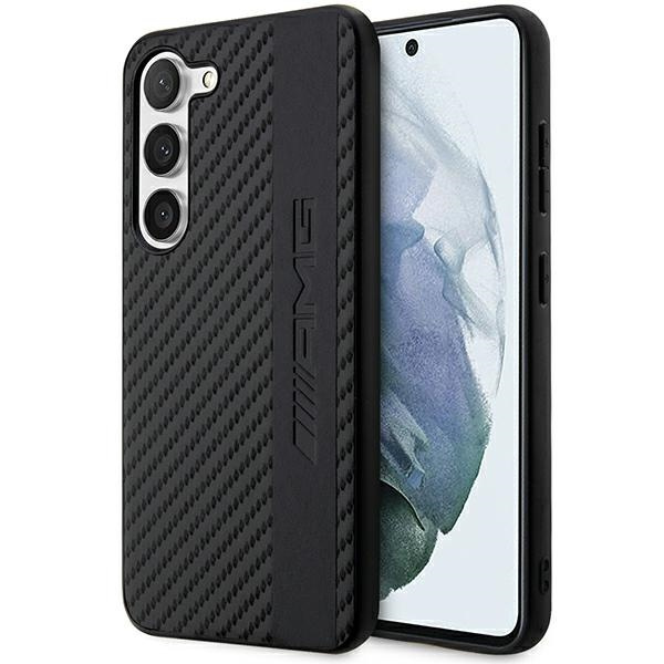 Obal Amg Amhcs23sblsca S23 S911 Black/Black Hardcase Carbon Stripe&amp;embossed Case