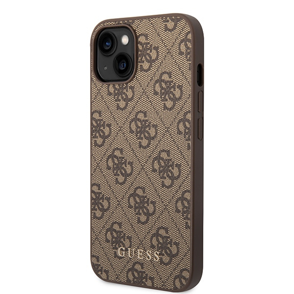 Guess GUHCP15MG4GFBR iPhone 15 Plus 6,7" braun/braun hart case 4G Metall Gold Logo