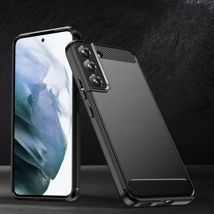 Carbon Case obal Samsung Galaxy S23 flexibilní silikonový carbonový kryt černý