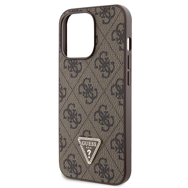 Guess GUHCP13LP4TDSCPW iPhone 13 Pro / 13 6.1" braun/braun hartcase Crossbody 4G Metall Logo