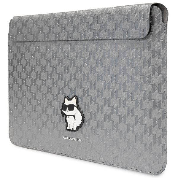 Karl Lagerfeld Sleeve KLCS14SAKHPCG 14" argento/argento Saffiano Monogram Choupette