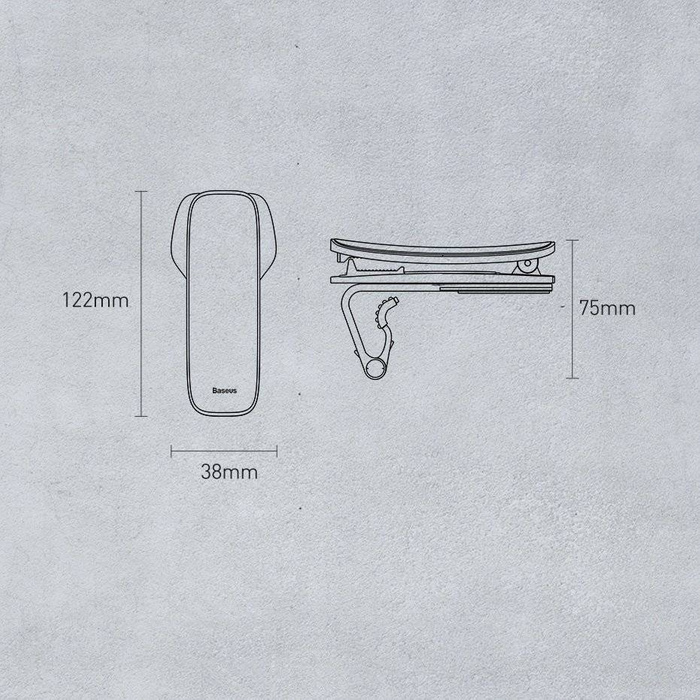 Baseus Big Mouth Pro Bracket Auto Halterung Klipp-Klammer-Halter für Armaturenbrett schwarz (SUDZ-A01)