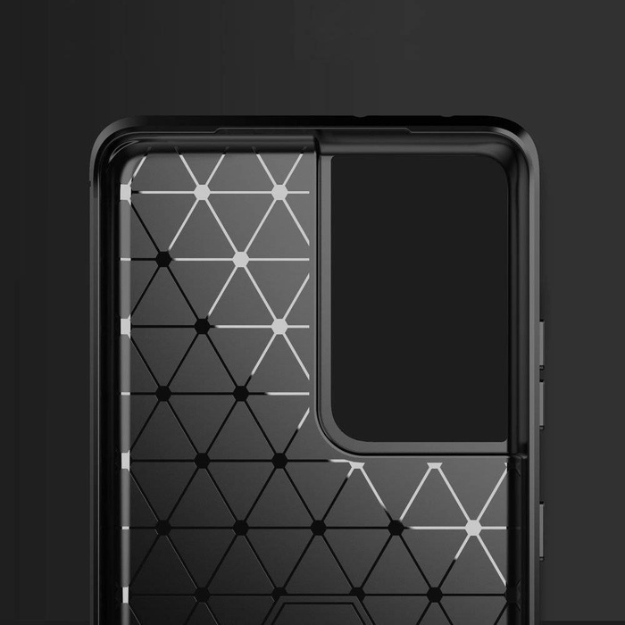 Carbon Case flexibilní pouzdro kryt Samsung Galaxy S21 Ultra 5G černý