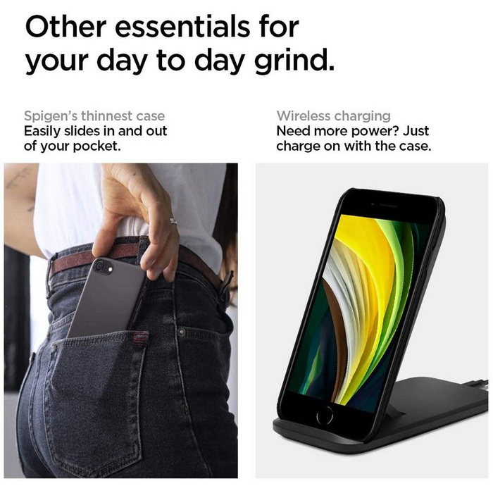 Spigen Thin Fit IPhone 7 / 8 / SE 2020 / 2022 Funda NEGRO