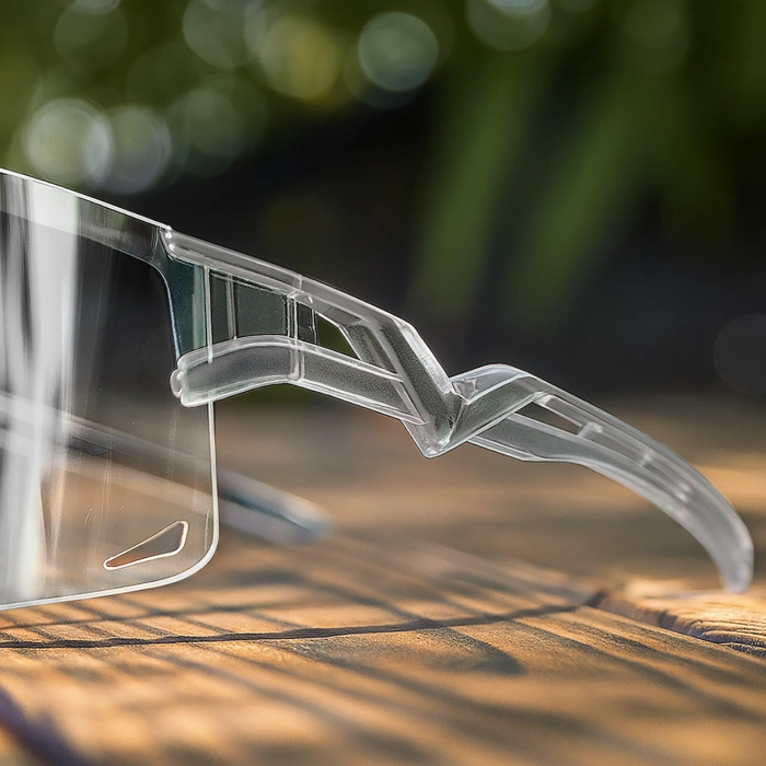 Rockbros Photochrome Fahrradbrille mit UV-Schutz und Korrektureinsatz - Weiß