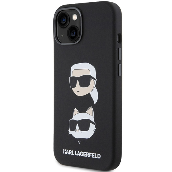 Etui Karl Lagerfeld KLHCP15MSDHKCNK iPhone 15 Plus 6.7" czarny/black Silicone Karl&Choupette Head Case