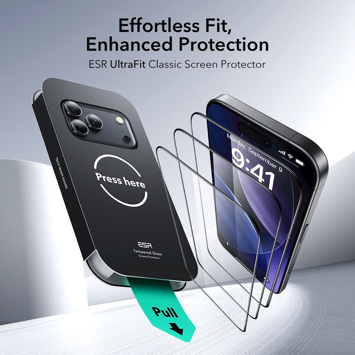 Tempered Glass ESR ULTRAFIT GEHÄRTETES GLAS 2ER-PACK IPhone 17 PRO MAX KLAR
